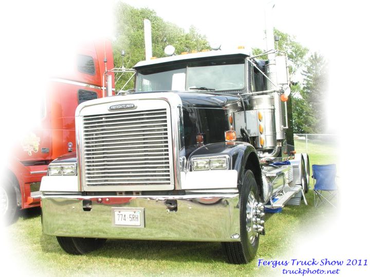 Black Freightliner Highway Tractor Fergus Truck Show 2011