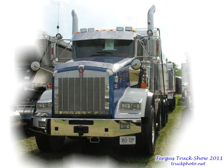 Blue Kenworth dump trailer train Fergus Truck Show 2011