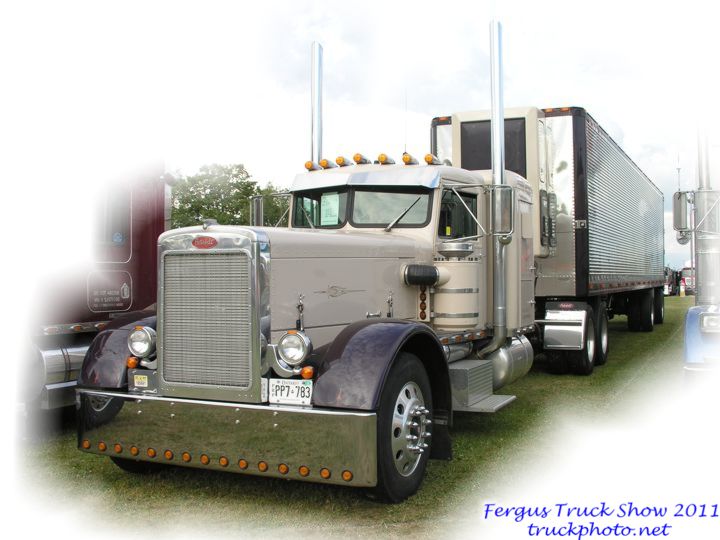Classic Peterbilt Nicely Trimmed at the Fergus Truck Show