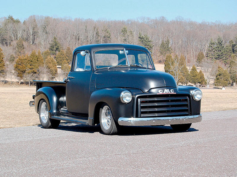 Old 1948 classic blue GMC Pick Up Truck 