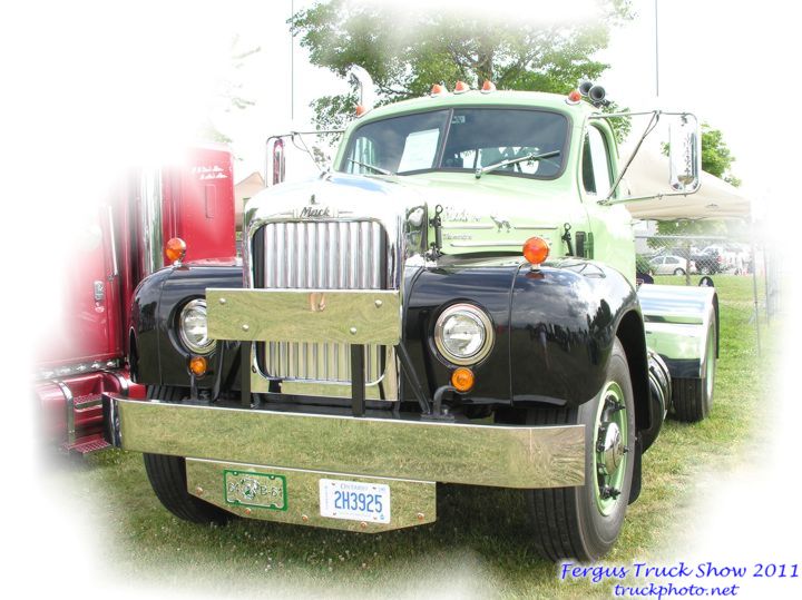 Green Mack Thermodyne truck at Fergus Truck Show