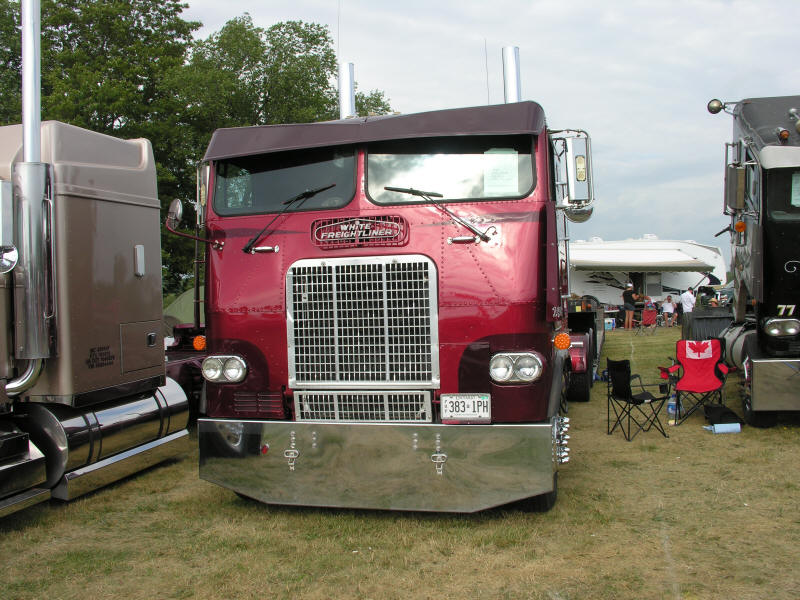 White-Freightliner highway tractor at Fergus Truck Show 