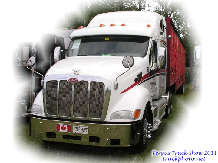 White Peterbilt With Step Deck Trailer Fergus Truck Show 2011