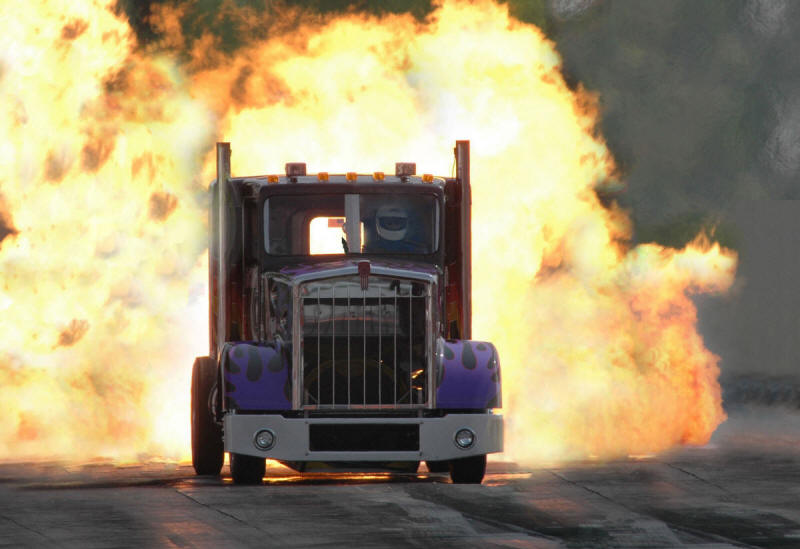 pictures photos Bob Motz Jet Truck fireball jet blast flames