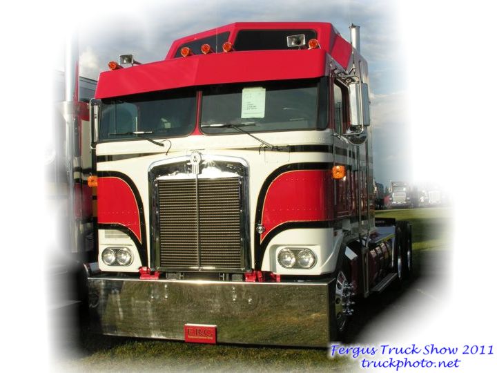 Red And White Kenworth Cab Over / Tilt Cab Fergus Truck Show 2011